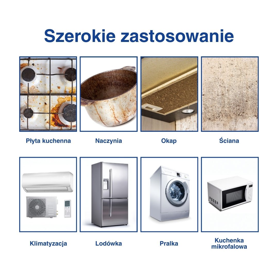 Zastosowanie myjki wysokociśnieniowej w różnych miejscach (garnki, lodówka)
