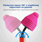 Końcówka wysokociśnieniowej przepychaczki do toalety z ergonomiczną rączką poruszająca się na białym tle.