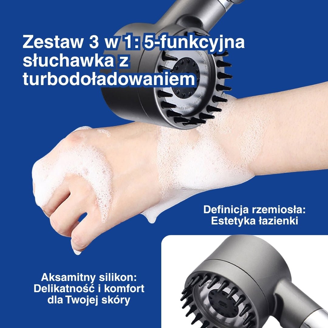 Infografika słuchawki z filtrem z opisem