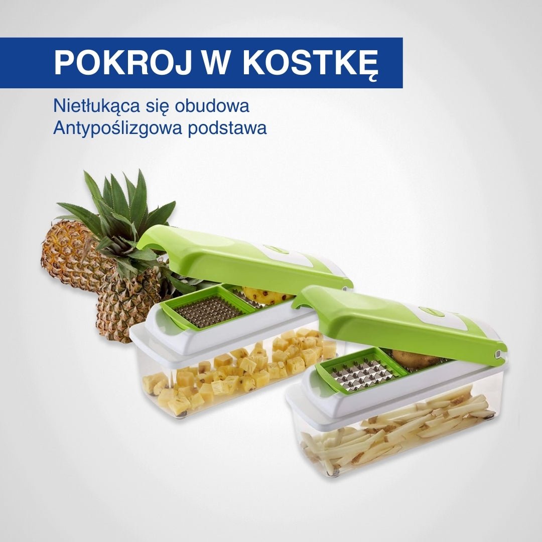 Krajalnica 12 w 1 rozdrabnia owoce.