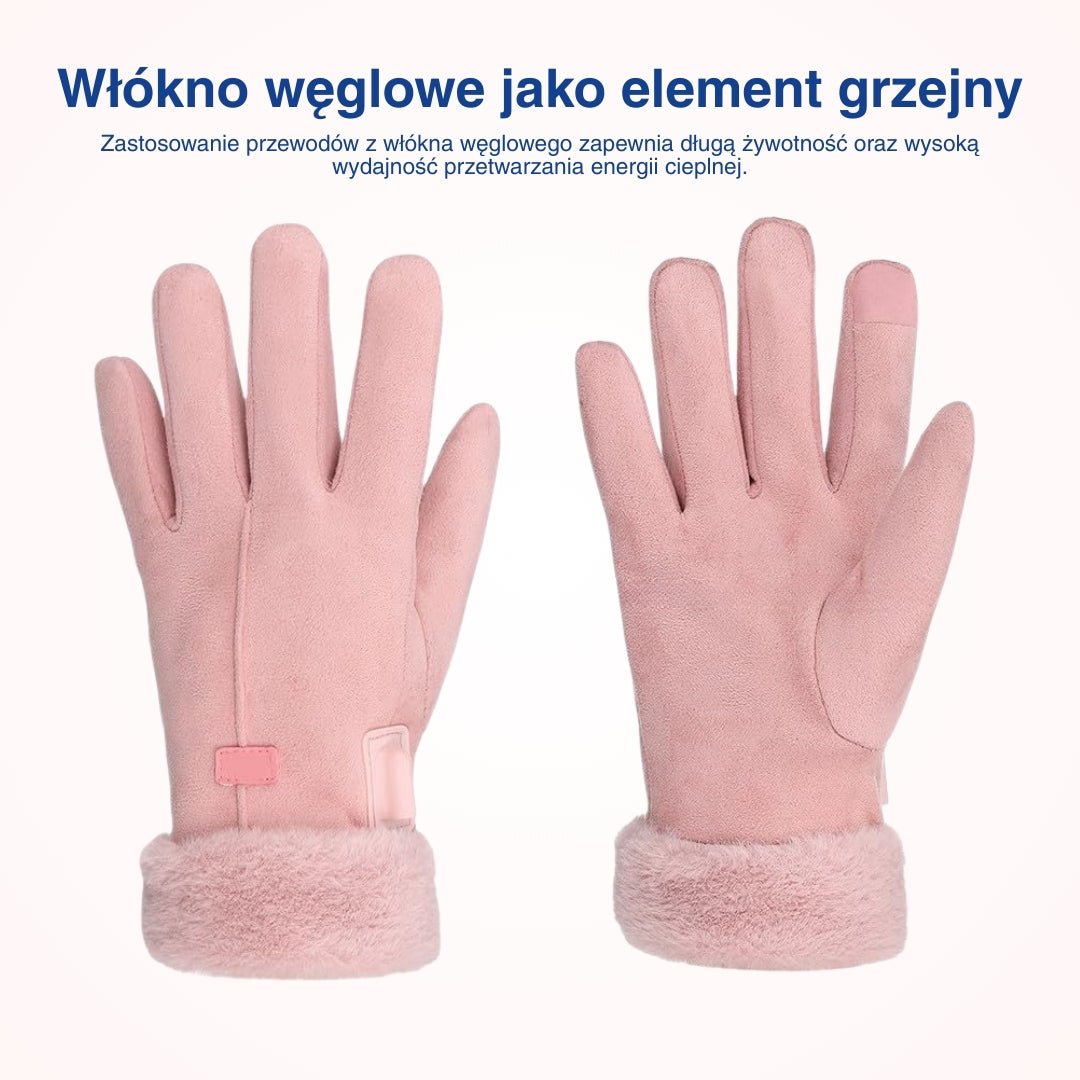 Para podgrzewanych rękawic zimowych z funkcją dotykową i wodoodpornością.