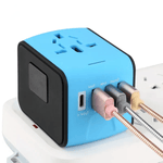 Adapter Podróżny Wieloportowy z Wymiennymi Wtyczkami i 4 Portami USB do Ładowania 0
