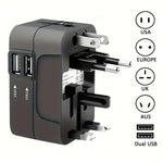 Adapter Podróżny z Dwoma Portami USB – Uniwersalne Zasilanie 110V/220V 1