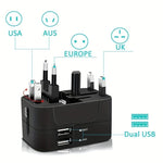 Adapter Podróżny z Dwoma Portami USB – Uniwersalne Zasilanie 110V/220V 2