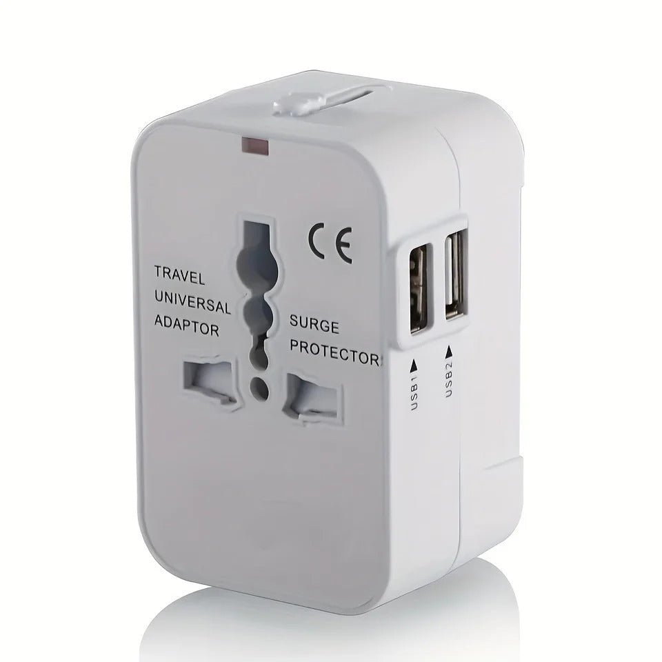 Adapter Podróżny z Dwoma Portami USB – Uniwersalne Zasilanie 110V/220V 6