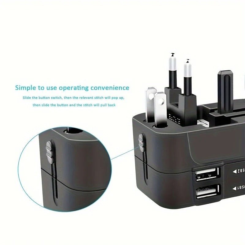 Adapter Podróżny z Dwoma Portami USB – Uniwersalne Zasilanie 110V/220V 7