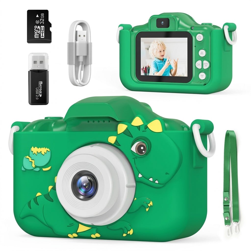 Aparat Cyfrowy dla Dzieci z Podwójną Kamerą 30MP i Kartą 32GB – Nagrywanie wideo 1080p HD 1