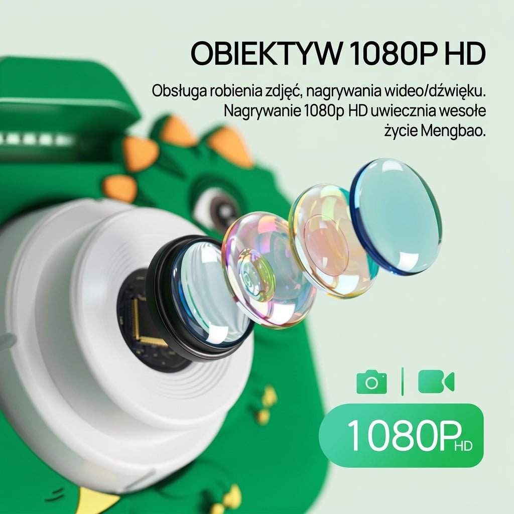 Aparat Cyfrowy dla Dzieci z Podwójną Kamerą 30MP i Kartą 32GB – Nagrywanie wideo 1080p HD 5