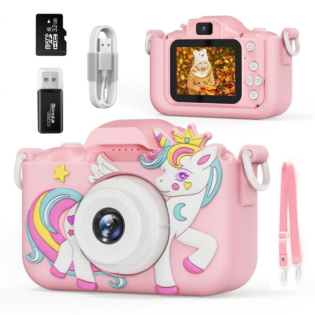 Aparat Cyfrowy dla Dzieci z Podwójną Kamerą 30MP i Kartą 32GB – Nagrywanie wideo 1080p HD 7