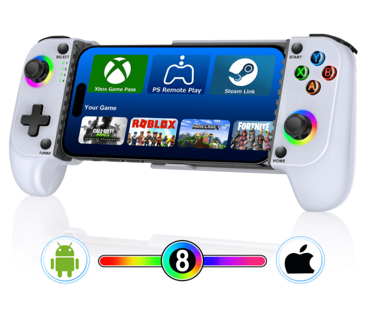 Bezprzewodowy Kontroler do Gier Mobilnych z Joystickiem i Wibracją – Kompatybilny z iOS i Android 0