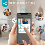 Dzwonek Wideo Bezprzewodowy Wi-Fi HD 1080P z Dwustronną Komunikacją i Baterią 4400 mAh 4