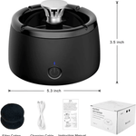 Elektryczna Popielniczka Bez Dymu z Filtracją Węglową, Cicha Praca, USB 3