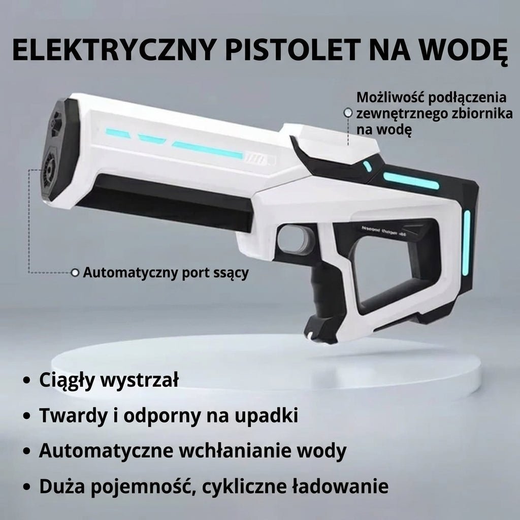 Elektryczny Pistolet na Wodę Automatyczny z Napełnianiem – Zasięg 8-10 m, 300 ml 12
