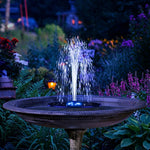 best solar bird bath fountain with 6 jets
