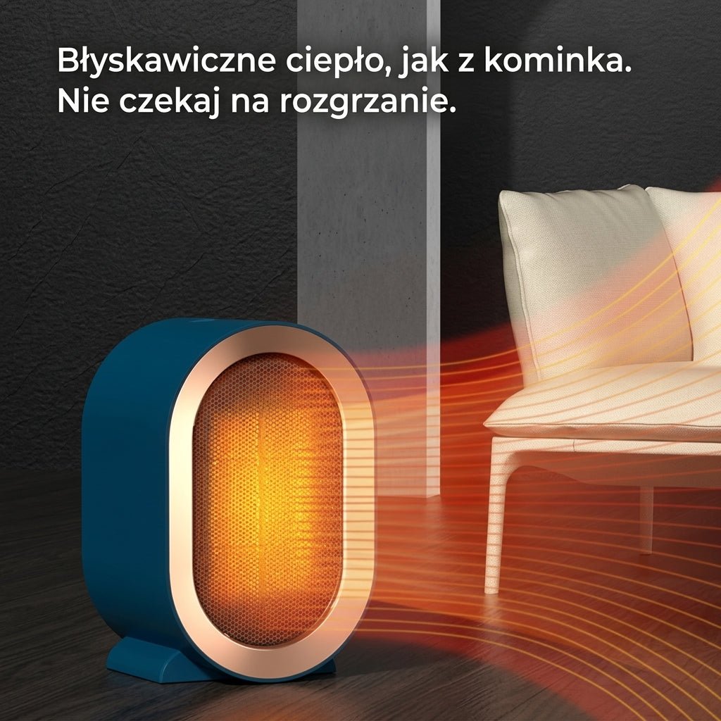 Grzejnik Elektryczny Energooszczędny Przenośny z Ceramicznym Elementem do Pomieszczeń 20 m² 7