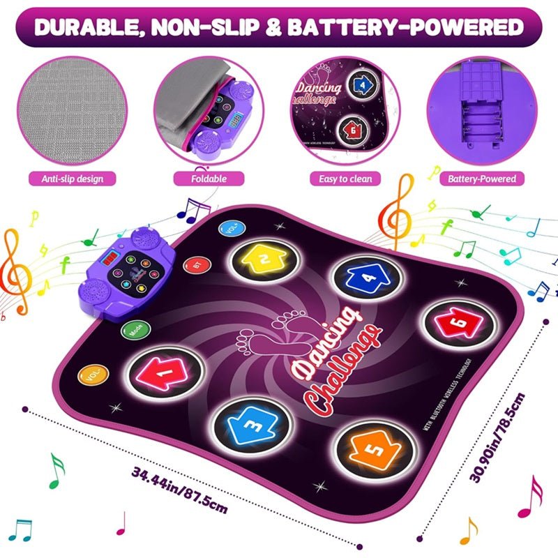 Interaktywna Mata Do Tańca Dla Dzieci Z 5 Poziomami Trudności I Bluetooth 5