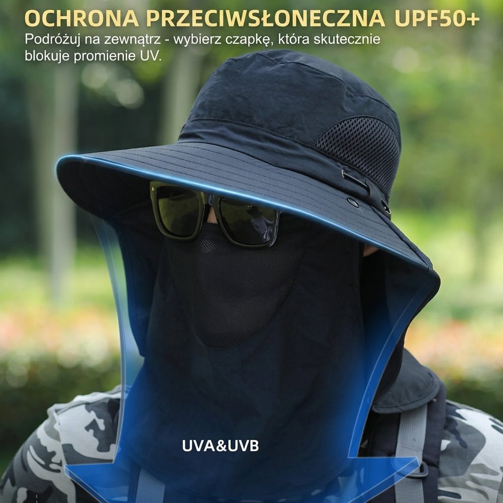 Kapelusz Wędkarski z Szerokim Rondem – Ochrona UV i Oddychająca Konstrukcja 