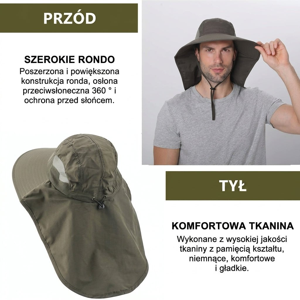 Kapelusz Wędkarski z Szerokim Rondem – Ochrona UV i Oddychająca Konstrukcja 5