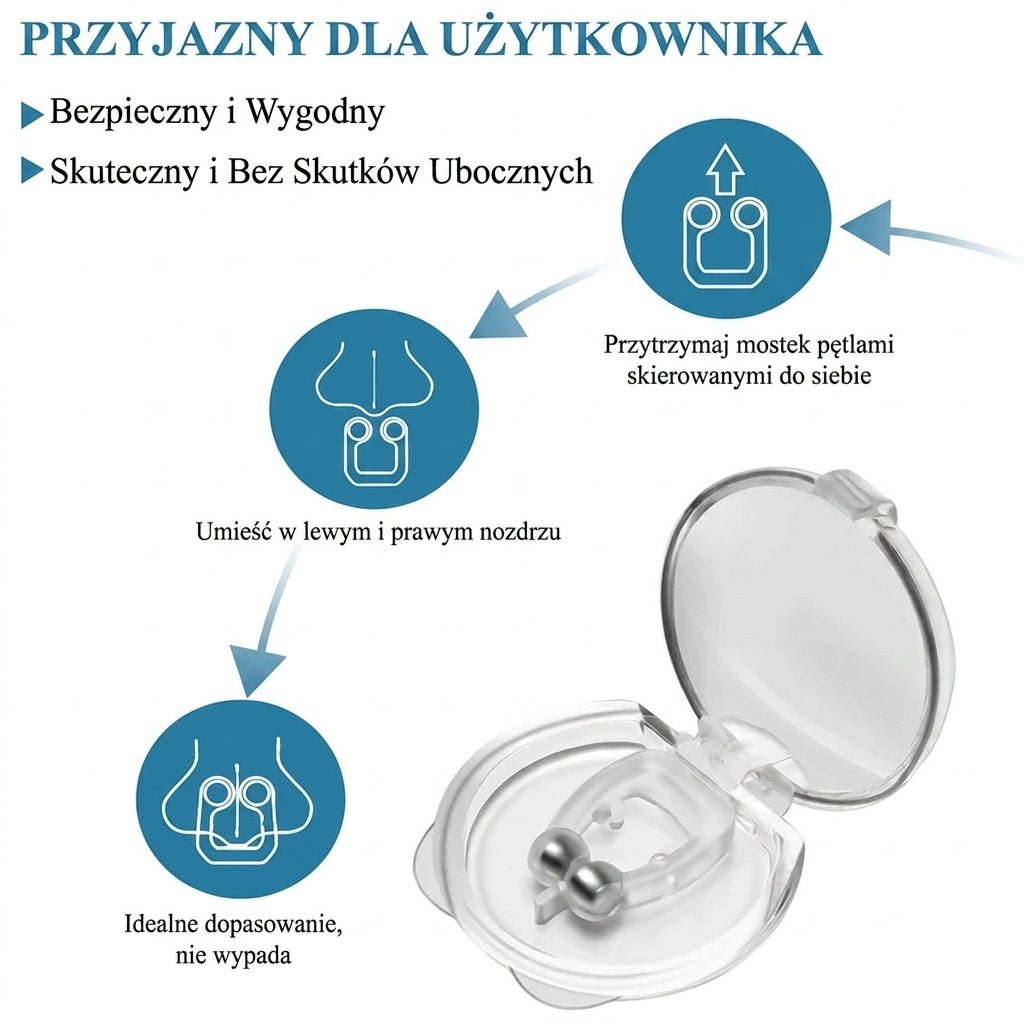 Klipsy na Nos Przeciw Chrapaniu – Zestaw 2 Sztuk Hipoalergicznych z Magnesami 6