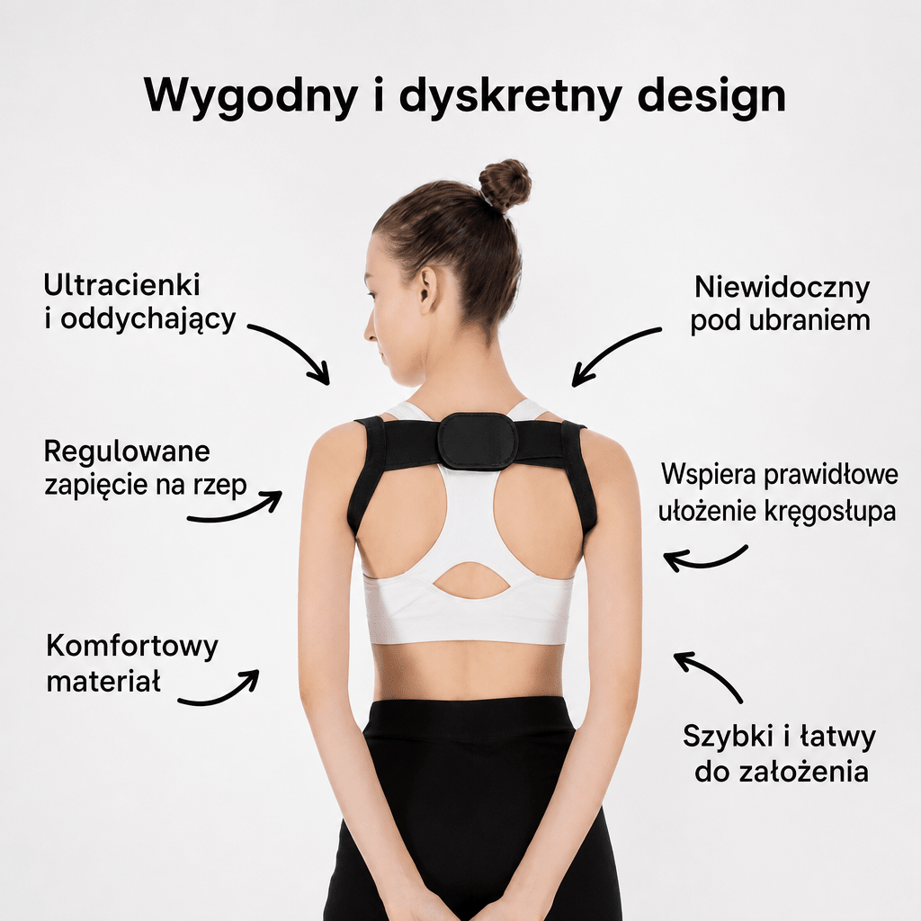 Korektor Postawy na Plecy – Niewidoczny, Regulowany, dla Mężczyzn i Kobiet