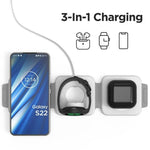 Ładowarka Podróżna 3 w 1 z USB i Bezprzewodowym Ładowaniem Qi – Dwa Porty USB, Kompaktowa 2