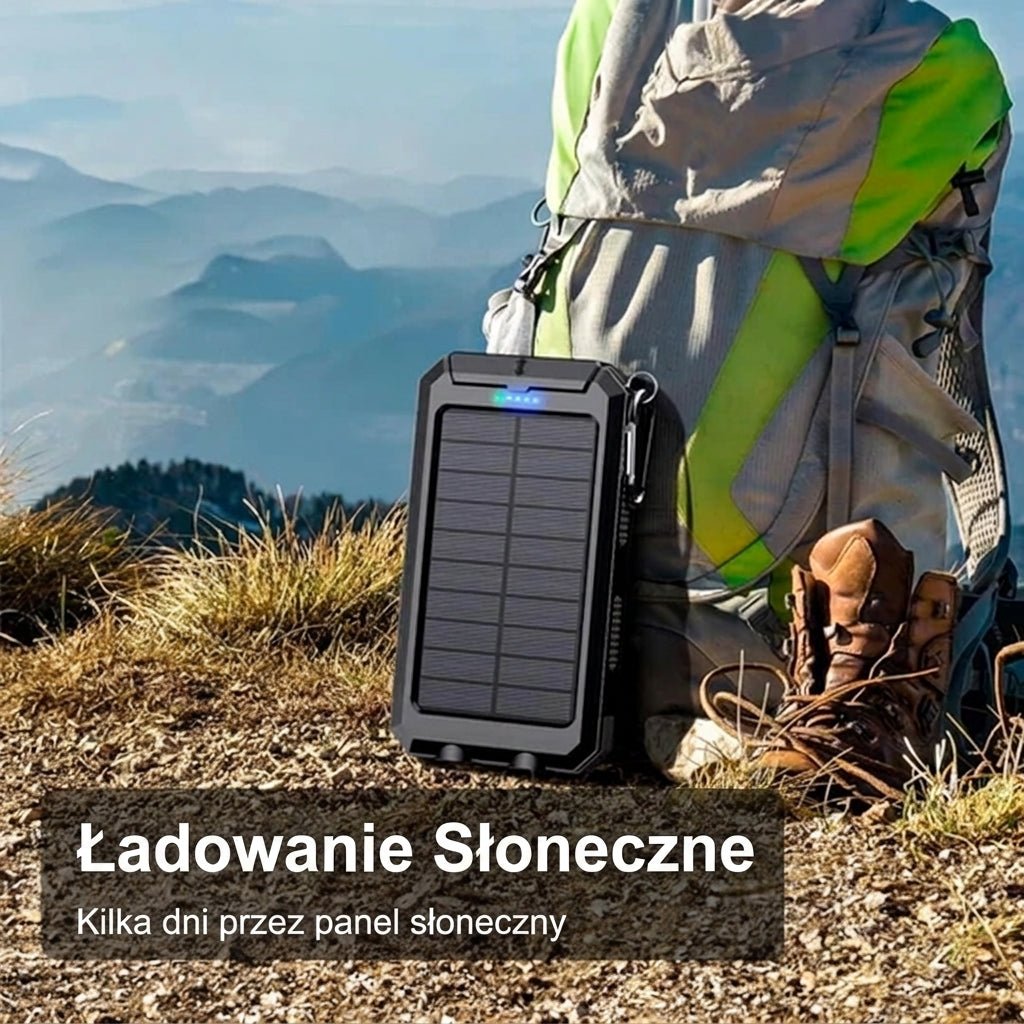 Ładowarka Słoneczna 500000 mAh – Wodoodporny Power Bank z Podwójnymi Portami USB 8