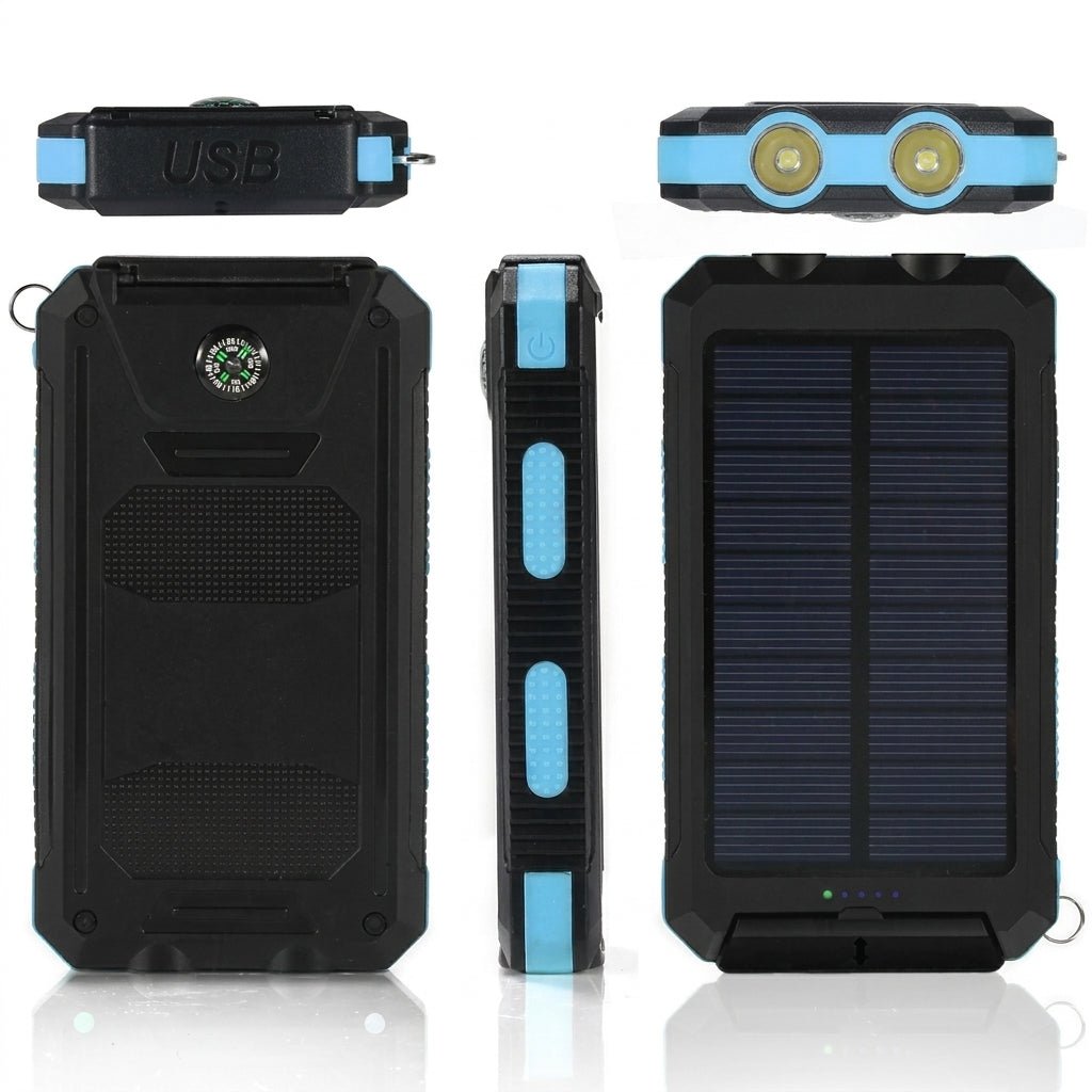 Ładowarka Słoneczna 500000 mAh – Wodoodporny Power Bank z Podwójnymi Portami USB 3