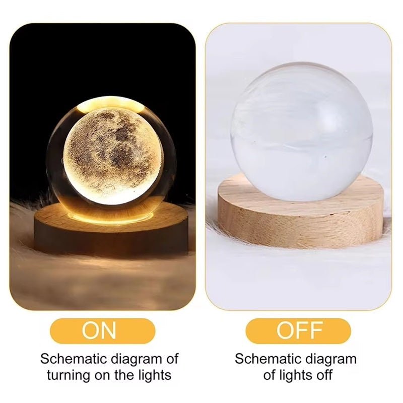 Lampa 3D Crystal Ball z LED - Elegancki Design, Intuicyjne Sterowanie i Relaksacyjne Oświetlenie 8