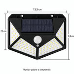 Lampa Ogrodowa Słoneczna z Czujnikiem Ruchu – Wodoodporna, 500 Lumenów do Oświetlenia Ścieżek