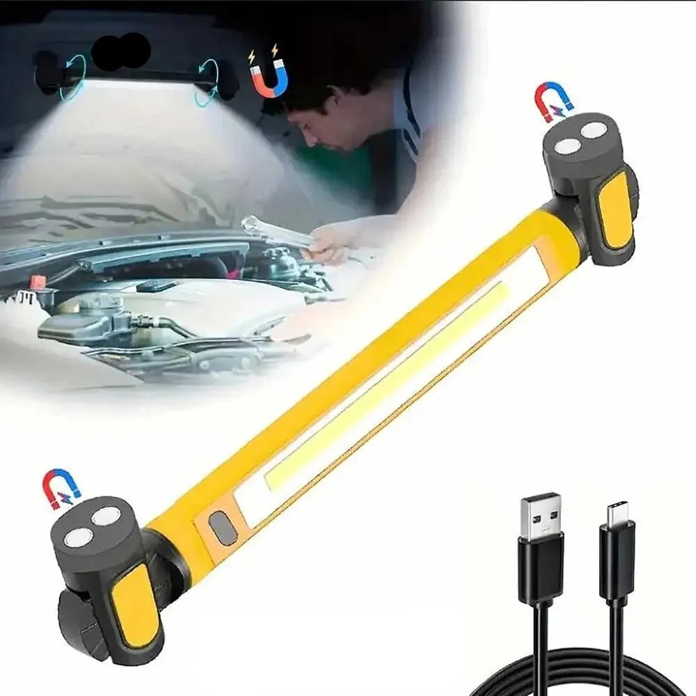 Lampa Robocza LED Akumulatorowa z Magnetyczną Podstawą – 2400 Lumenów, Regulacja Jasności 1
