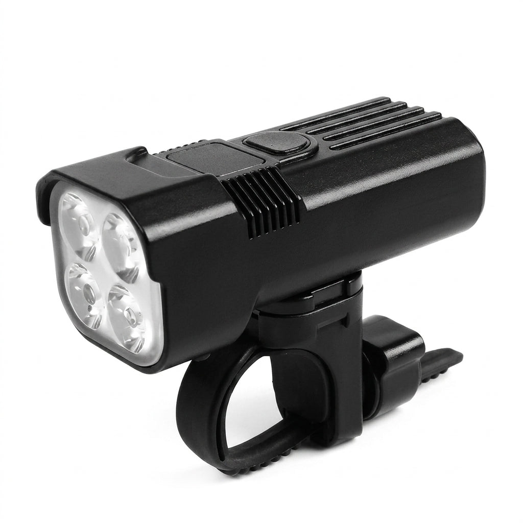 Lampka Rowerowa Przednia 5000 Lumenów z Akumulatorem USB-C – 12 Diod LED, Wodoodporna 2
