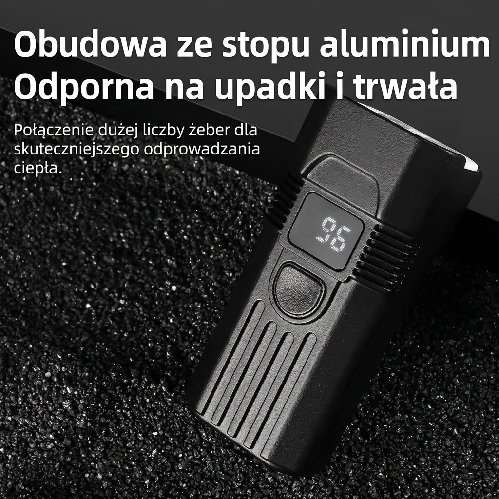 Lampka Rowerowa Przednia 5000 Lumenów z Akumulatorem USB-C – 12 Diod LED, Wodoodporna 4
