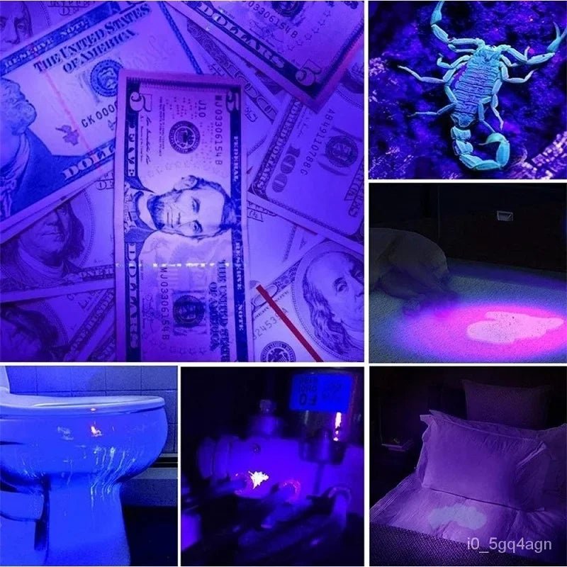 Latarka UV 100 Diod LED do Wykrywania Pluskiew i Plam – Zasięg 50 Stóp, Wodoodporna 2