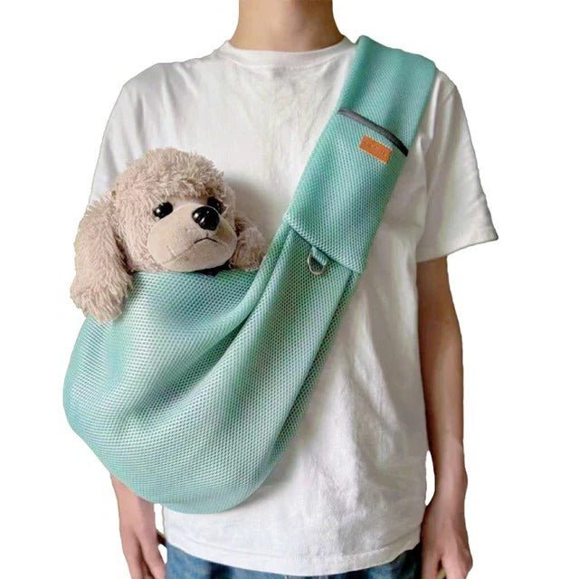 Lekka Torba Crossbody Dla Małych Psów i Kotów, Oddychający Materiał, Regulowany Pasek 0