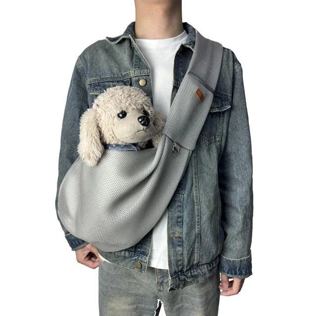 Lekka Torba Crossbody Dla Małych Psów i Kotów, Oddychający Materiał, Regulowany Pasek 2