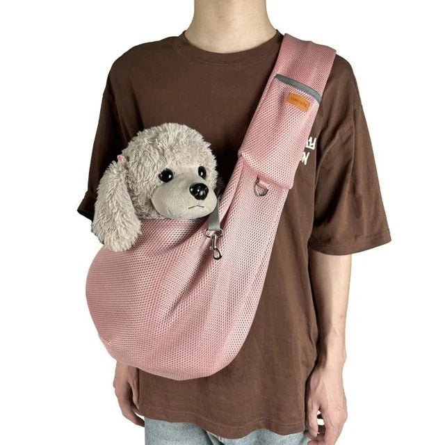 Lekka Torba Crossbody Dla Małych Psów i Kotów, Oddychający Materiał, Regulowany Pasek 3