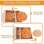 Łopatka do pizzy drewniana z długim uchwytem – 35x40 cm, do przenoszenia i podawania pizzy 3