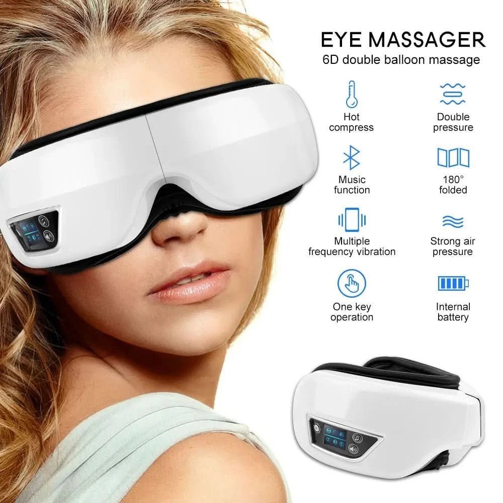 Masażer Do Oczu z Ciepłem i Muzyką Bluetooth – 4 Tryby Relaksacyjne, Kompaktowy i Składany 2