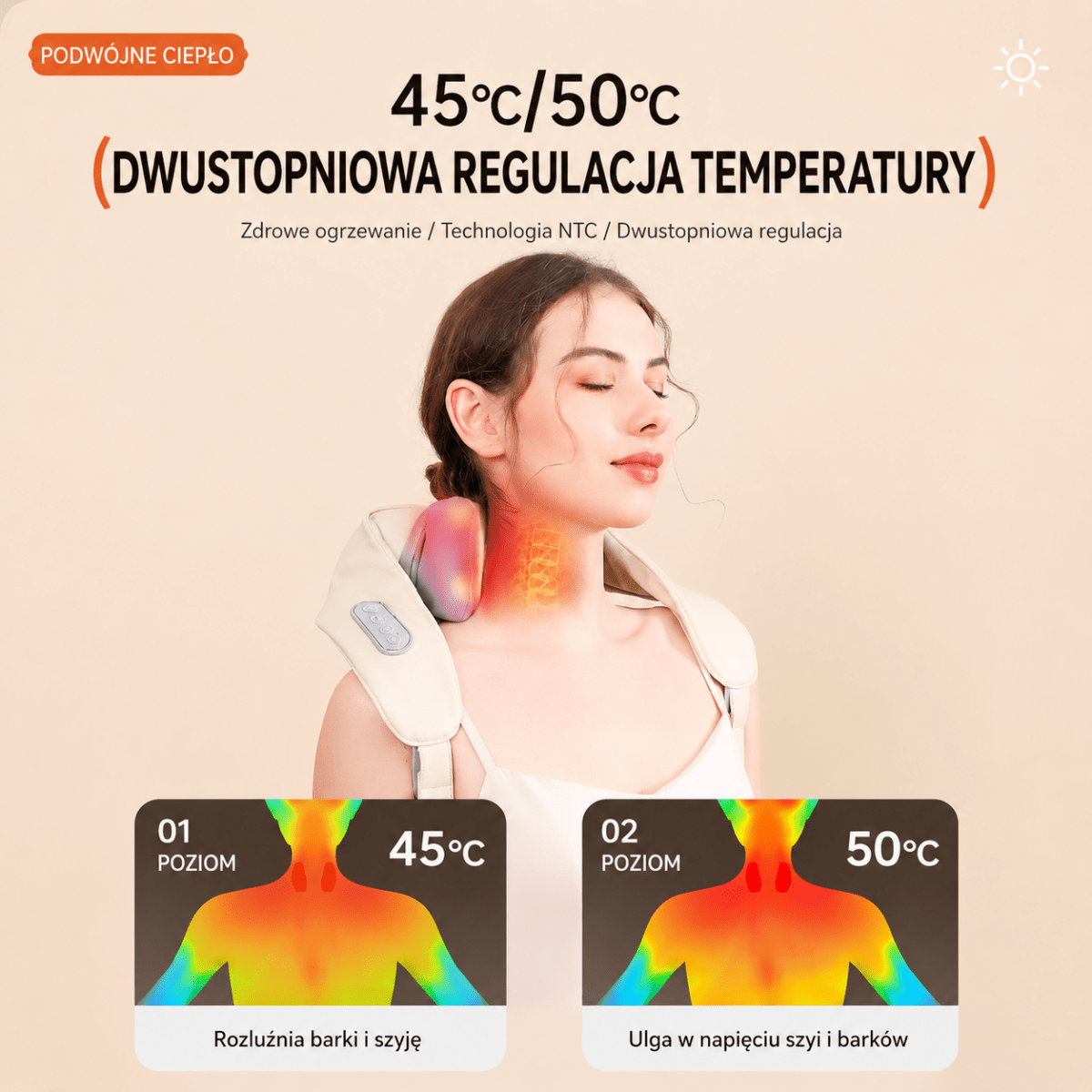 temperatura, jaką może osiągnąć masażer
