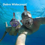 Maska do Snorkelingu z Systemem Dry Top – Panoramiczny Widok 180° do Pływania i Nurkowania 2