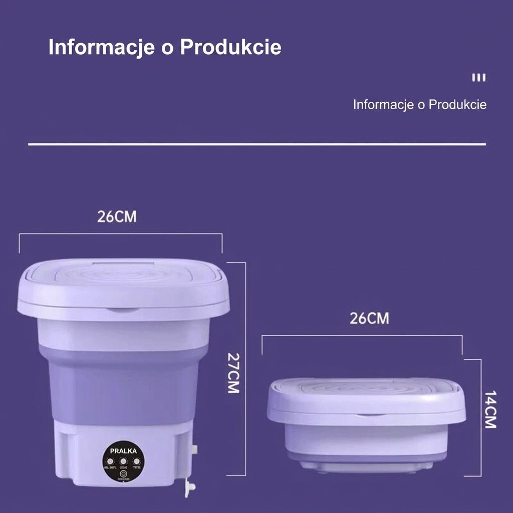 Mini Pralka Przenośna z Suszarką Wirową – Kompaktowa do Małych Pomieszczeń, 4,5L 5