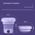 Mini Pralka Przenośna z Suszarką Wirową – Kompaktowa do Małych Pomieszczeń, 4,5L 5
