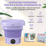 Mini Pralka Przenośna z Suszarką Wirową – Kompaktowa do Małych Pomieszczeń, 4,5L 6