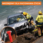 Młotki Bezpieczeństwa do Samochodu – Zestaw 2 Sztuk z Przecinakiem do Pasów i Antypoślizgowym Uchwytam 12