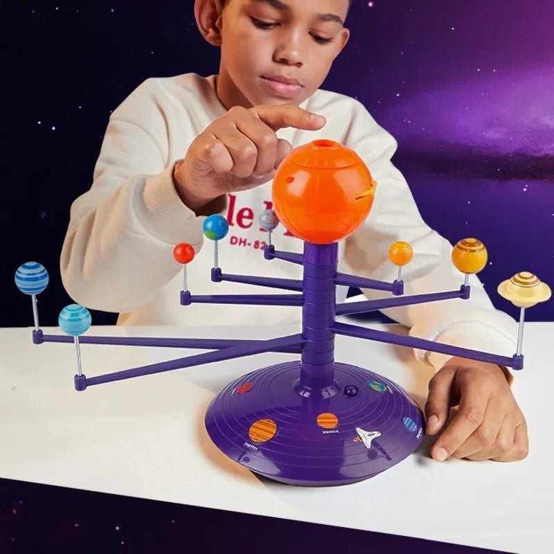 Model Układu Słonecznego 3D dla Dzieci – Projektor z 24 Slajdami i Lampką Nocną 3