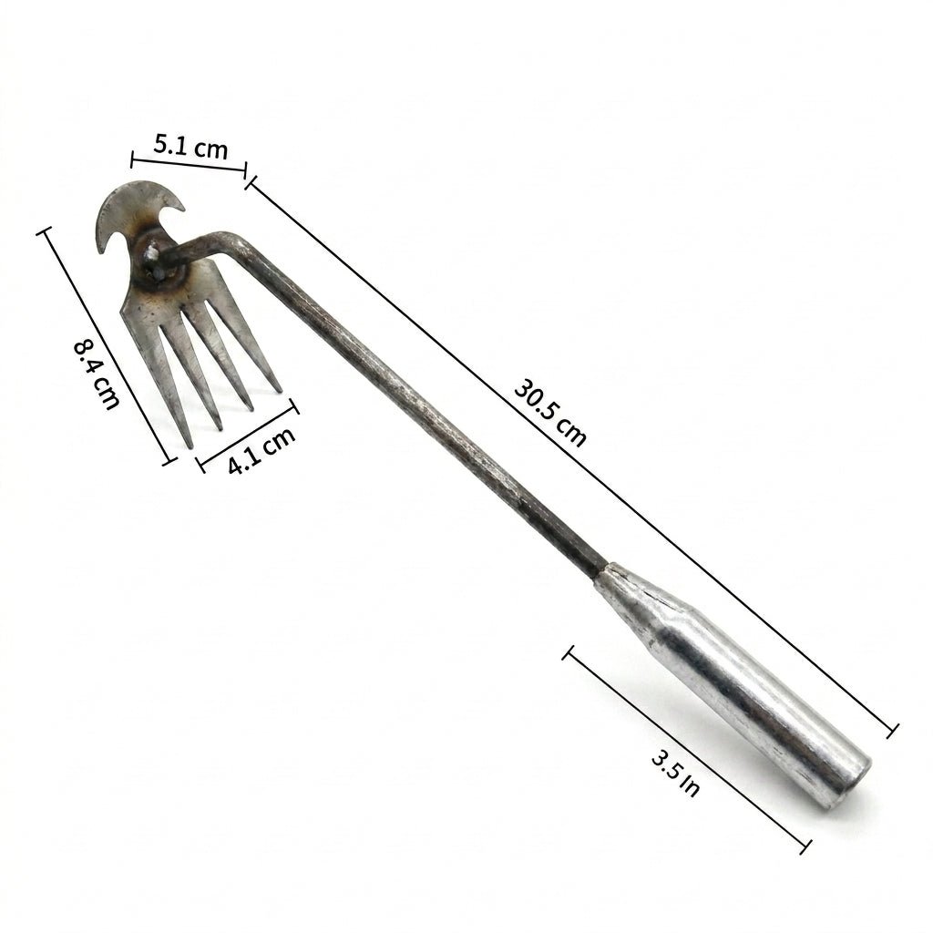 Motyczka do Pielenia Chwastów – Stal Manganowa, Ergonomiczny Uchwyt, 4 Zęby 2