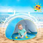Namiot Plażowy dla Dzieci z Ochroną UV 50+ – Mini Basen, Lekka Konstrukcja, 117x79 cm 0