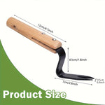 Narzędzie Do Wyrywania Chwastów – Stal Nierdzewna z Drewnianą Rączką, Ergonomiczne 30 cm 1