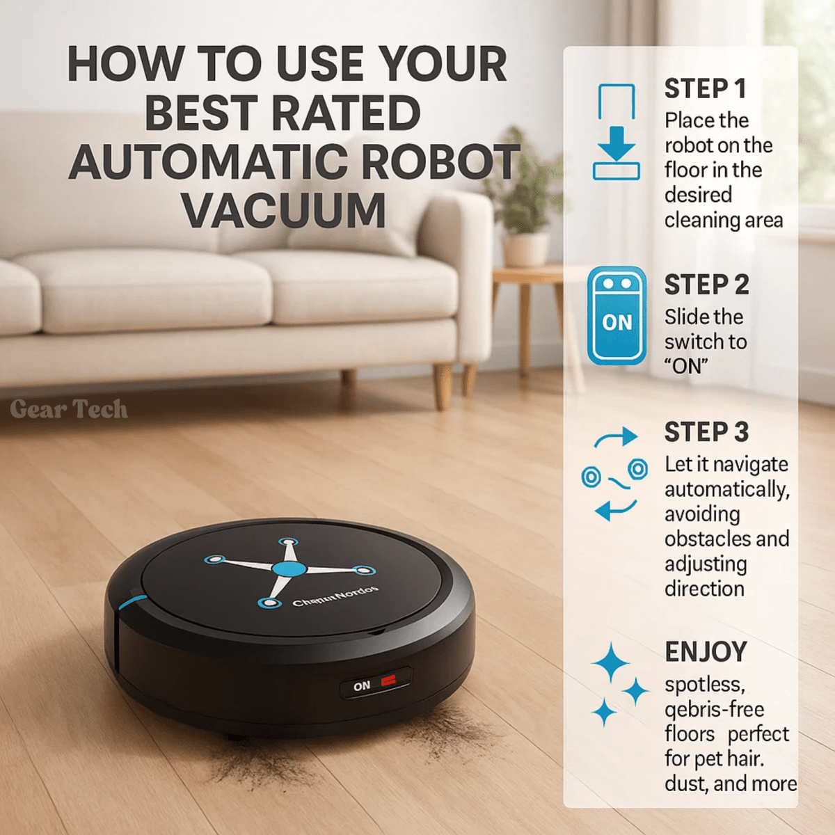 Odkurzacz Automatyczny z Funkcją Mopowania – Robot Samosprzątający do Domu 6