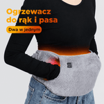 Pas Grzewczy Elektryczny z Regulacją Temperatury – Miękki Aksamit, Przenośny na Talię i Ręce